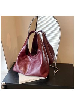 Skórzana torba na ramię - Czerwony ze sklepu Intimica.pl w kategorii Torby Shopper bag - zdjęcie 183699217