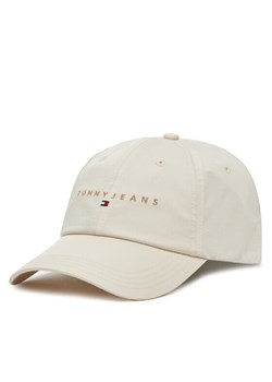 Czapka z daszkiem Tommy Jeans Linear Logo Cap AM0AM12958 Beżowy ze sklepu eobuwie.pl w kategorii Czapki z daszkiem męskie - zdjęcie 183699288