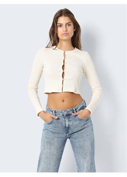 Noisy May Bluzka Cortina 27028966 Biały Slim Fit ze sklepu MODIVO w kategorii Bluzki damskie - zdjęcie 183701035