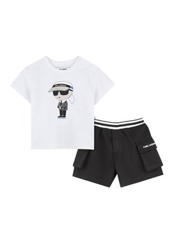 Karl Lagerfeld Kids Komplet t-shirt i spodenki Z30502 S Czarny Regular Fit ze sklepu MODIVO w kategorii Komplety dziewczęce - zdjęcie 183701156