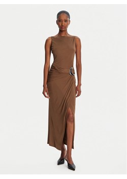 STAUD Sukienka koktajlowa Talia R25R2137VJ Brązowy Slim Fit ze sklepu MODIVO w kategorii Sukienki - zdjęcie 183701286