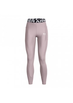 Damskie legginsy treningowe Under Armour Heatgear Rib Legging - beżowe ze sklepu Sportstylestory.com w kategorii Spodnie damskie - zdjęcie 183703475