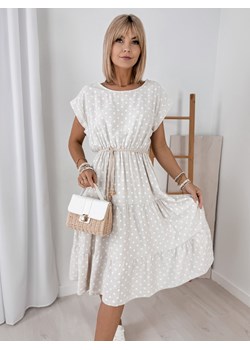 sukienka lovarel beżowa one size ze sklepu UBRA w kategorii Sukienki - zdjęcie 183704367