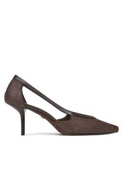 Szpilki Max Mara Strawpump 2514521312600 Brązowy ze sklepu eobuwie.pl w kategorii Czółenka - zdjęcie 183704969