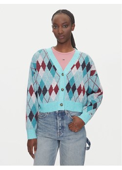Tommy Jeans Kardigan DW0DW21180 Zielony Relaxed Fit ze sklepu MODIVO w kategorii Swetry damskie - zdjęcie 183706359