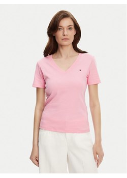 Tommy Hilfiger T-Shirt New Cody WW0WW40584 Różowy Slim Fit ze sklepu MODIVO w kategorii Bluzki damskie - zdjęcie 183706466