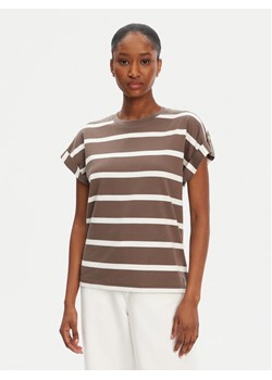Tommy Hilfiger T-Shirt Gold Button WW0WW45628 Brązowy Regular Fit ze sklepu MODIVO w kategorii Bluzki damskie - zdjęcie 183706596