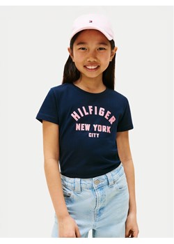 Tommy Hilfiger T-Shirt Graphic KG0KG08813 Granatowy Regular Fit ze sklepu MODIVO w kategorii Bluzki dziewczęce - zdjęcie 183706617
