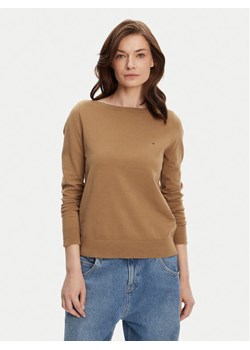 Tommy Hilfiger Sweter WW0WW40099 Brązowy Regular Fit ze sklepu MODIVO w kategorii Swetry damskie - zdjęcie 183706647