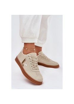 Boto Sneakersy Damskie Eko Zamszowe Beżowe Micca beżowy - id: 226325 - marki Boto - 183708439 Boto Sneakersy Damskie Eko Zamszowe Beżowe Micca beżowy ze sklepu ButyModne.pl w kategorii Buty sportowe damskie - zdjęcie 183708439