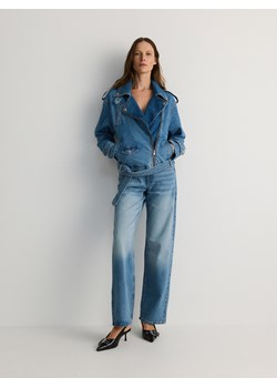 Reserved - Jeansy straight z przetarciami - niebieski ze sklepu Reserved w kategorii Jeansy damskie - zdjęcie 183720429