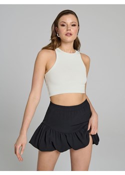 Sinsay - Crop top w prążki - zielony ze sklepu Sinsay w kategorii Bluzki damskie - zdjęcie 183720958