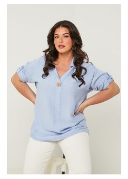 Curvy Lady Bluzka w kolorze błękitnym ze sklepu Limango Polska w kategorii Bluzki damskie - zdjęcie 183722677
