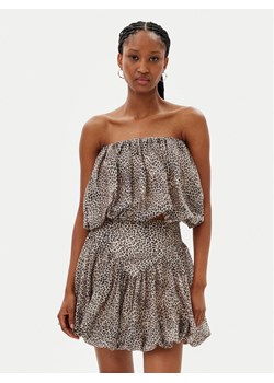 BARDOT Top Lissett Printed 59795TB Brązowy Relaxed Fit ze sklepu MODIVO w kategorii Bluzki damskie - zdjęcie 183725078