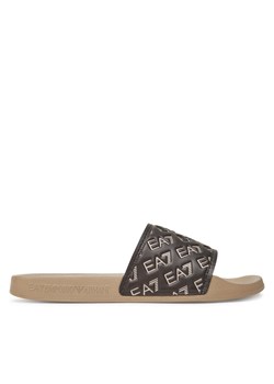 EA7 Emporio Armani Klapki 7X000109 AF15125 M6088 Brązowy ze sklepu MODIVO w kategorii Klapki męskie - zdjęcie 183726005