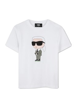 Karl Lagerfeld Kids T-Shirt Z30437 S Biały Regular Fit ze sklepu MODIVO w kategorii T-shirty chłopięce - zdjęcie 183726298