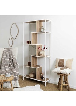 THE HOME DECO FACTORY Regał stojący w kolorze jasnobrązowo-białym - 80 x 180 x 30 cm ze sklepu Limango Polska w kategorii Regały i witryny - zdjęcie 183739017