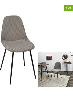 THE HOME DECO FACTORY Krzesła (4 szt.) "Chase" w kolorze szarym - 45 x 85 x 54 cm ze sklepu Limango Polska w kategorii Meble - zdjęcie 183739147