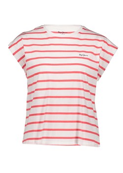 Pepe Jeans Koszulka w kolorze biało-czerwonym ze sklepu Limango Polska w kategorii Bluzki damskie - zdjęcie 183739516