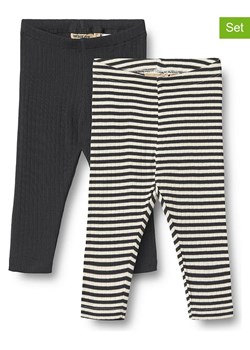 Wheat Legginsy (2 pary) &quot;Jules&quot; w kolorze czarno-kremowym ze sklepu Limango Polska w kategorii Odzież dla niemowląt - zdjęcie 183740375