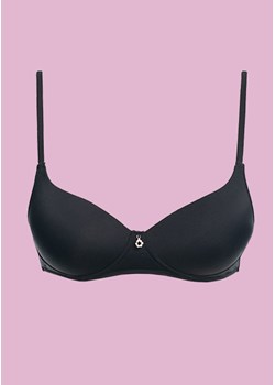 Biustonosz dla nastolatek bez cięć z termicznie modelowanymi miseczkami  - POLYAMIDOWY CZARNY - 65AA czarny ze sklepu PH KEY Sp. z o.o.  w kategorii Biustonosze - zdjęcie 183741895
