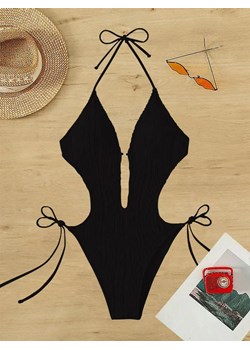 Jednoczęściowy strój kąpielowy monokini - CZARNY / S ze sklepu Valetta.pl w kategorii Stroje kąpielowe - zdjęcie 183743789