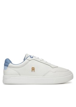 Sneakersy Tommy Hilfiger Essential Elevated Court Sneaker FW0FW08680 Biały ze sklepu eobuwie.pl w kategorii Buty sportowe damskie - zdjęcie 183747499