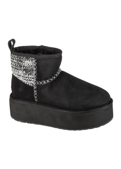 Buty Emu Australia Stinger Knit Flatform W13143-BLAK czarne ze sklepu ButyModne.pl w kategorii Śniegowce damskie - zdjęcie 183748286
