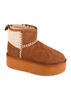 Buty Emu Australia Stinger Knit Flatform W13143-CHES brązowe ze sklepu ButyModne.pl w kategorii Śniegowce damskie - zdjęcie 183748288