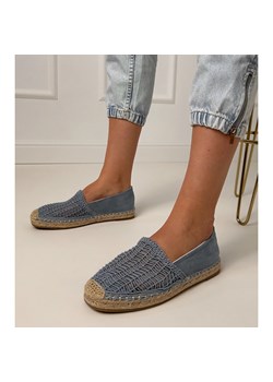 Niebieskie espadryle ażurowe na platformie Plevis ze sklepu ButyModne.pl w kategorii Espadryle damskie - zdjęcie 183748465