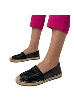 Czarne espadryle ażurowe na platformie Zelvira ze sklepu ButyModne.pl w kategorii Espadryle damskie - zdjęcie 183748509