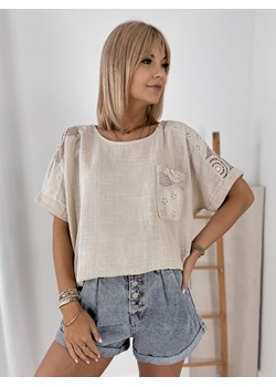 bluzka varissa beżowa one size ze sklepu UBRA w kategorii Bluzki damskie - zdjęcie 183750158