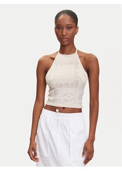 Karl Kani Top PD00005472 Beżowy Slim Fit ze sklepu MODIVO w kategorii Bluzki damskie - zdjęcie 183751506