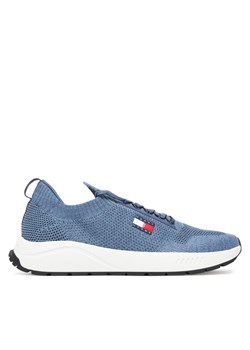 Tommy Jeans Sneakersy Tjm Runner Knitted EM0EM01580 Niebieski ze sklepu MODIVO w kategorii Buty sportowe męskie - zdjęcie 183751548