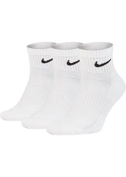Skarpety treningowe do kostki Nike Everyday Cushioned (3 pary) - Biel ze sklepu Nike poland w kategorii Skarpetki męskie - zdjęcie 183753727