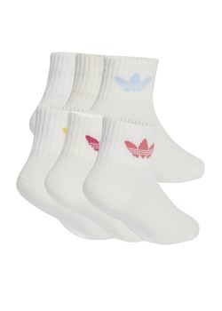 Zestaw 6 par wysokich skarpet dziecięcych adidas Kids Sock 6Pp JC8541 Biały ze sklepu eobuwie.pl w kategorii Skarpetki dziecięce - zdjęcie 183757047