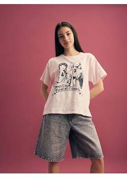 Reserved - T-shirt Wednesday - pastelowy róż - id: 537EX-03X - marki Reserved - 183763248 Reserved - T-shirt Wednesday - pastelowy róż ze sklepu Reserved w kategorii Bluzki dziewczęce - zdjęcie 183763248
