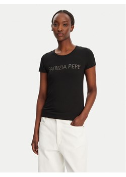 Patrizia Pepe T-Shirt CM1419/J013-K103 Czarny Regular Fit ze sklepu MODIVO w kategorii Bluzki damskie - zdjęcie 183764875