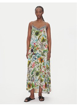 LOLA CASADEMUNT Sukienka letnia LS2516037 Zielony Relaxed Fit ze sklepu MODIVO w kategorii Sukienki - zdjęcie 183764968