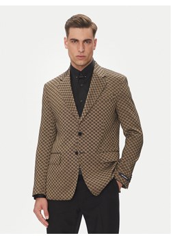 KARL LAGERFELD Marynarka 155106 552115 Brązowy Slim Fit ze sklepu MODIVO w kategorii Marynarki męskie - zdjęcie 183765036