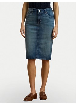 LAUREN RALPH LAUREN Spódnica jeansowa 200817846001 Granatowy Straight Fit ze sklepu MODIVO w kategorii Spódnice - zdjęcie 183765047