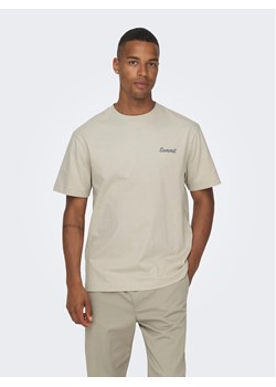 Only & Sons T-Shirt 22026424 Beżowy Relaxed Fit ze sklepu MODIVO w kategorii T-shirty męskie - zdjęcie 183765049