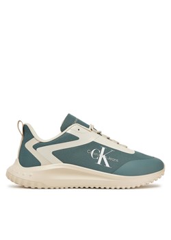 Calvin Klein Jeans Sneakersy Eva Runner Low Lace Ml Mix YM0YM00968 Niebieski ze sklepu MODIVO w kategorii Buty sportowe męskie - zdjęcie 183765105