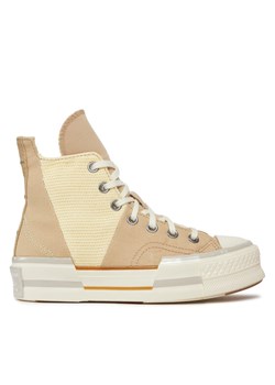 Converse Trampki Chuck 70 Plus Colorblock A03498C Beżowy ze sklepu MODIVO w kategorii Trampki damskie - zdjęcie 183765218