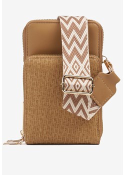 Ciemnobeżowa  Dwukomorowa Torebka w Stylu Etui Virseki ze sklepu renee.pl w kategorii Etui - zdjęcie 183767139
