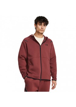 Męska bluza treningowa rozpinana z kapturem Under Armour UA Unstoppable Flc FZ - bordowa ze sklepu Sportstylestory.com w kategorii Bluzy męskie - zdjęcie 183768568