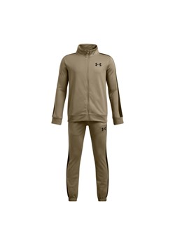 Chłopięcy dres komplet treningowy Under Armour UA Rival Knit Track Suit - brązowy ze sklepu Sportstylestory.com w kategorii Dresy chłopięce - zdjęcie 183768748