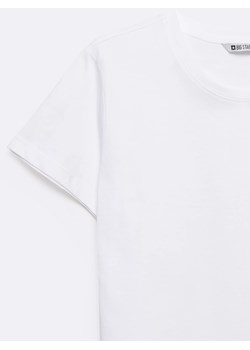 Koszulka chłopięca z krótkim rękawem biała Basser 101 ze sklepu Big Star w kategorii T-shirty chłopięce - zdjęcie 183768965