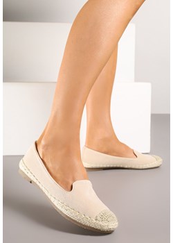 Beżowe Espadryle Ozdobione Plecionką Tiaziane ze sklepu born2be.pl w kategorii Espadryle damskie - zdjęcie 183769766