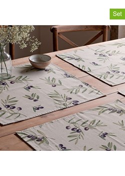 Mint Rugs Podkładki stołowe (2 szt.) w kolorze kremowo-fioletowym - 50 x 40 cm ze sklepu Limango Polska w kategorii Podkładki na stół - zdjęcie 183770747